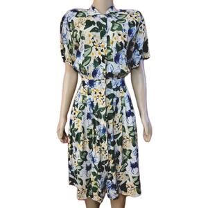 CAROL ANDERSON Petites Vtg 80’s COTTAGECORE  Women's Floral Dress Size 10 #W7